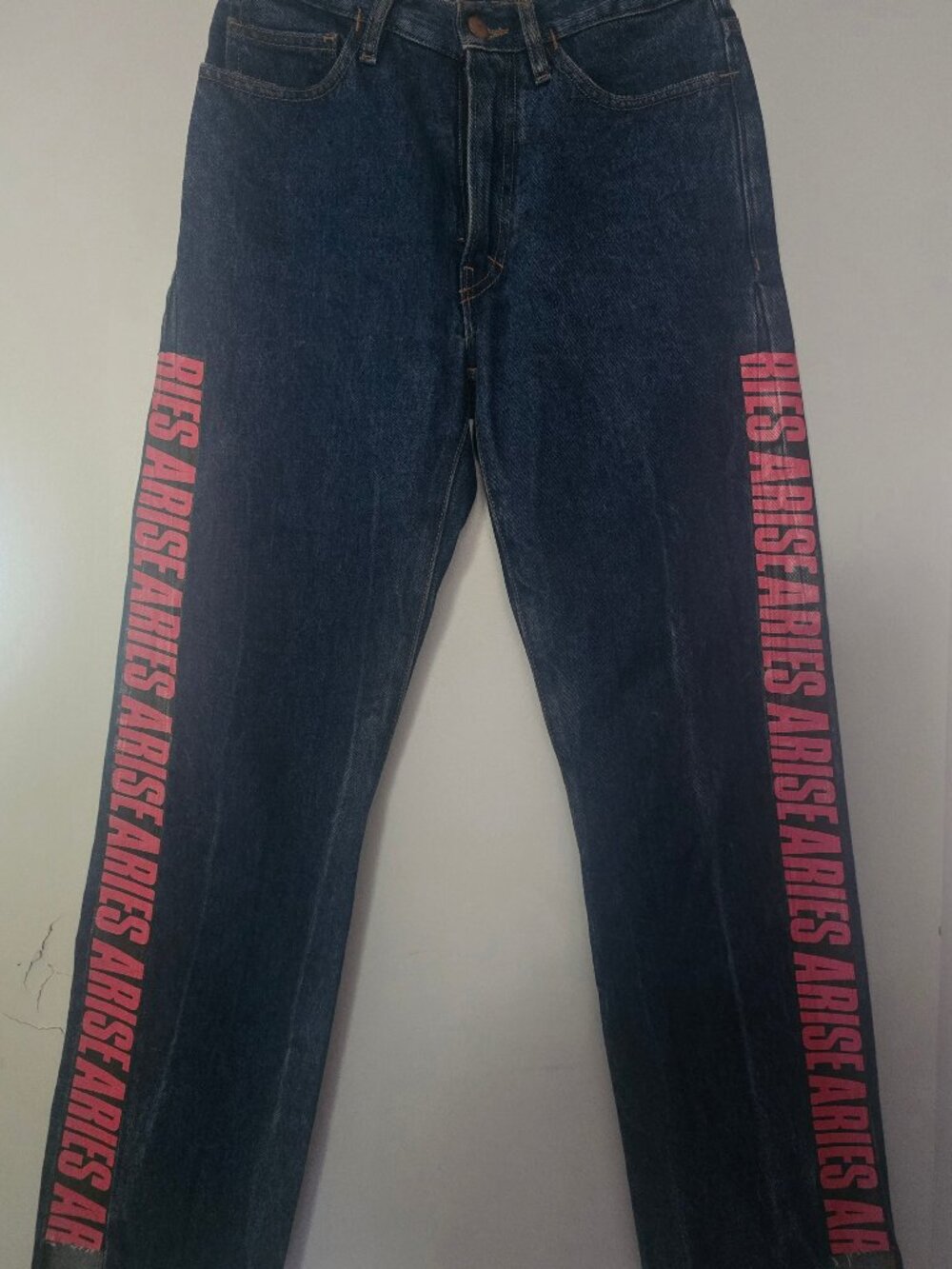 Aries Arise Tape Jeans Indigo Denim Womens Size 25 Made in Italy